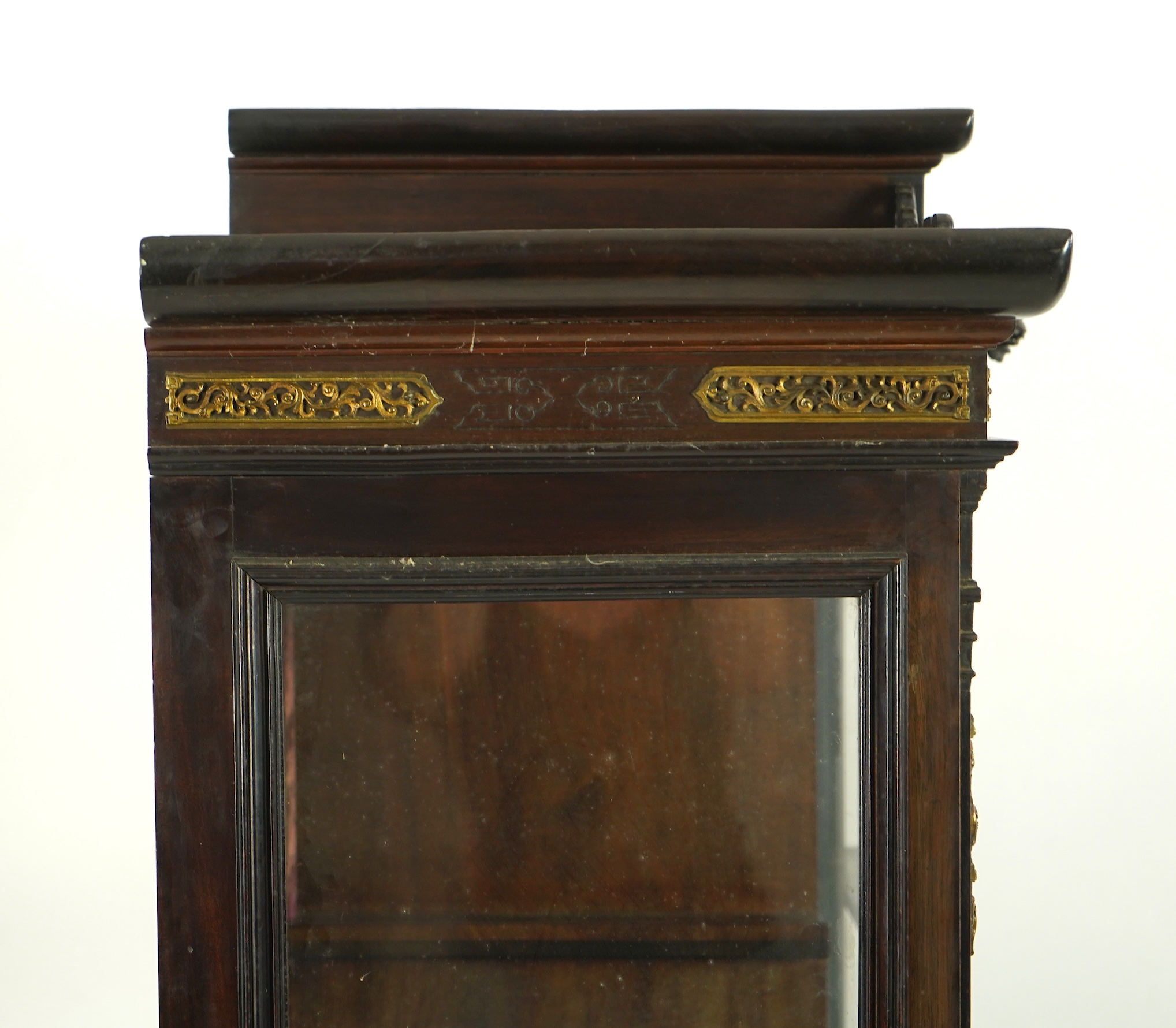 Gabriel Viardot (French, 1830-1906), a French Aesthetic movement mahogany and ormolu mounted cabinet